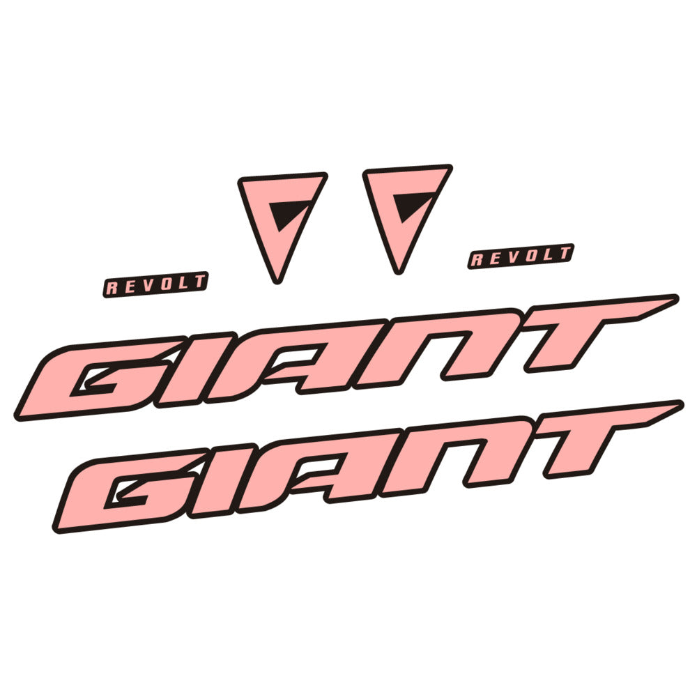 Stickers for Giant Revolt 2022-2023, Frame vinyl decals - Salmon Pink