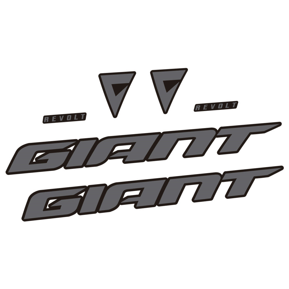 Stickers for Giant Revolt 2022-2023, Frame vinyl decals - Medium Grey