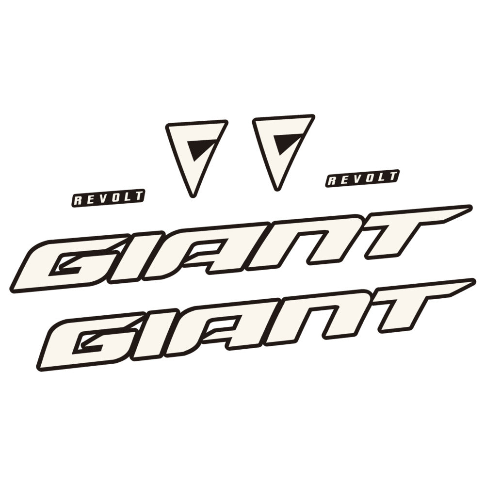 Stickers for Giant Revolt 2022-2023, Frame vinyl decals - Bone White