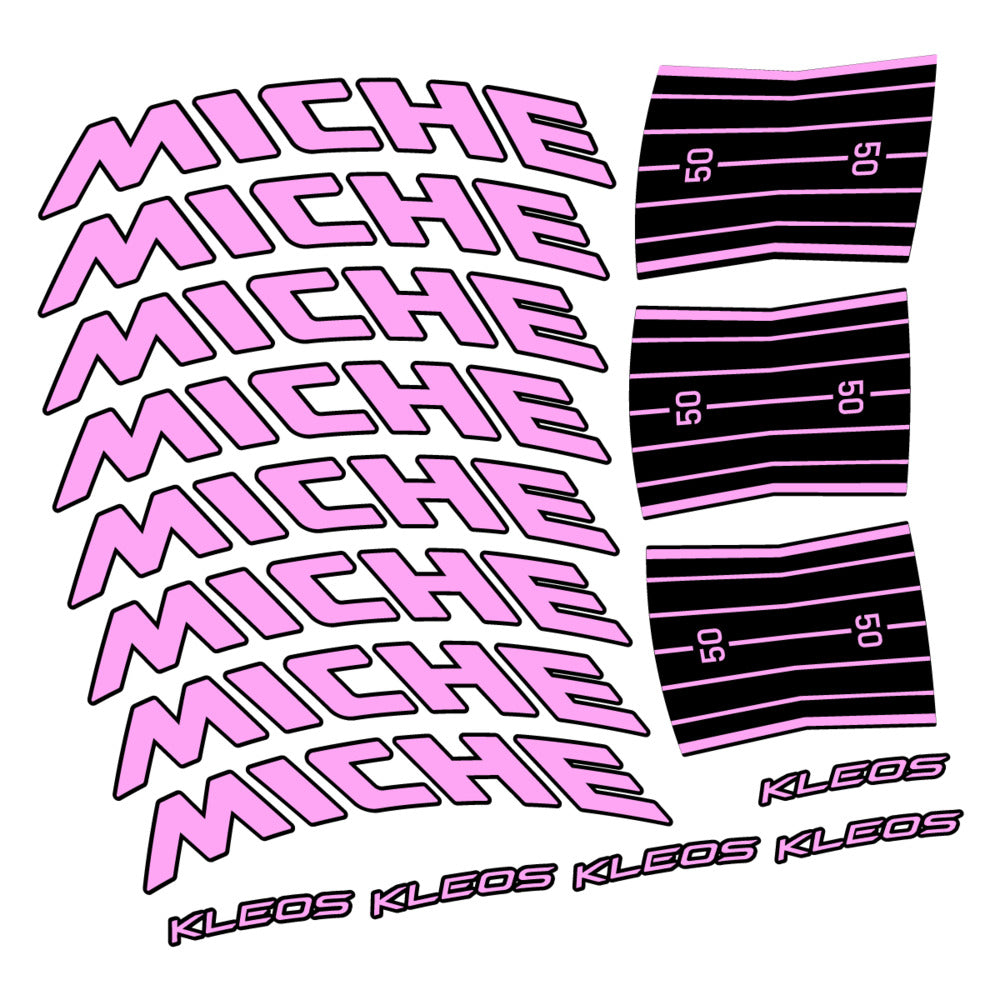 Stickers for Miche Kleos RD 50 Disc, Road Wheel vinyl decals - Light Lilac