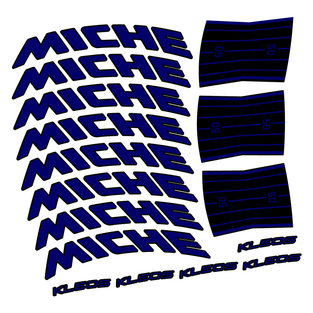 Stickers for Miche Kleos RD 50 Disc, Road Wheel vinyl decals - Scandinavian Blue