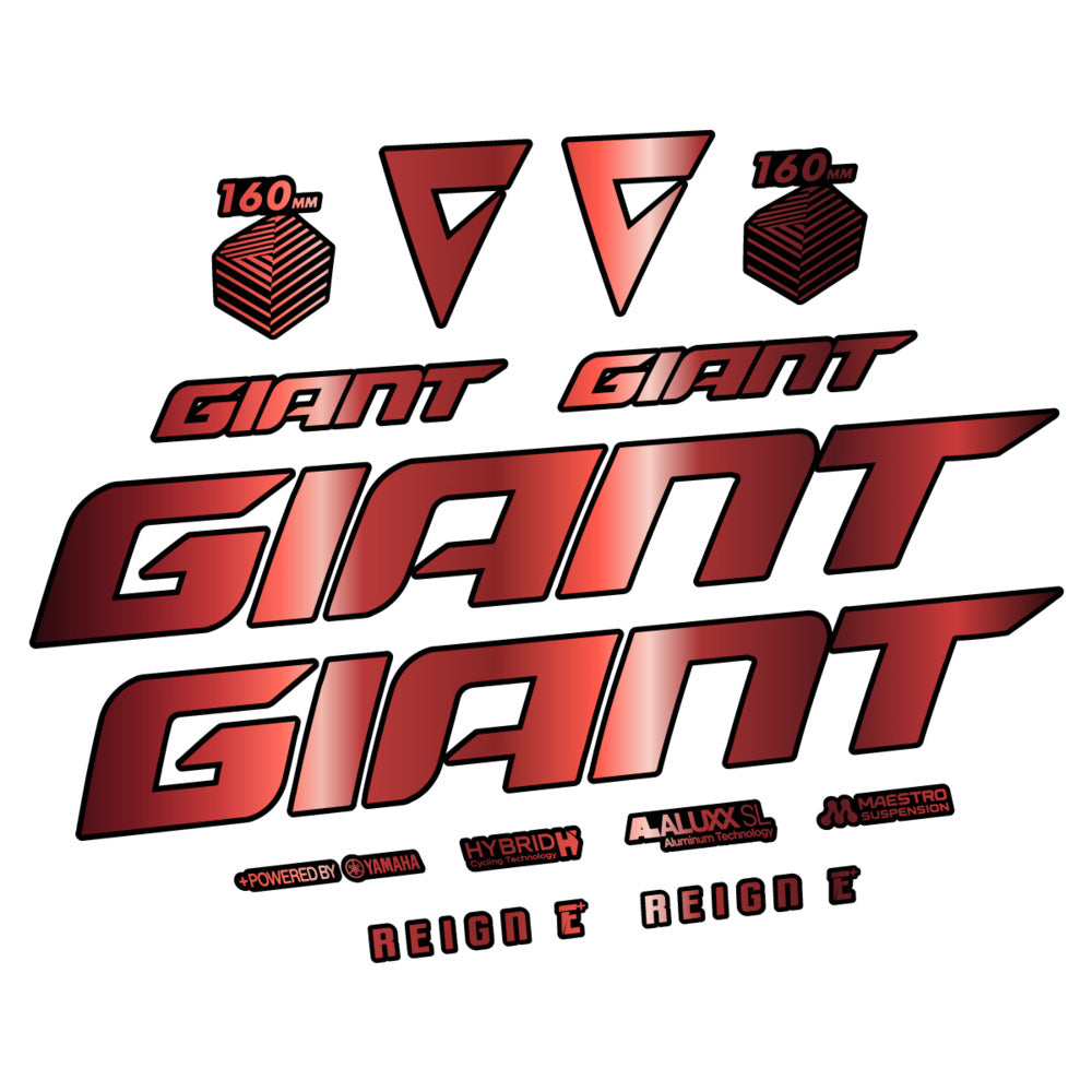 Stickers for Giant E-Bike Reign Advanced 2022-2023, Frame vinyl decals - Copper