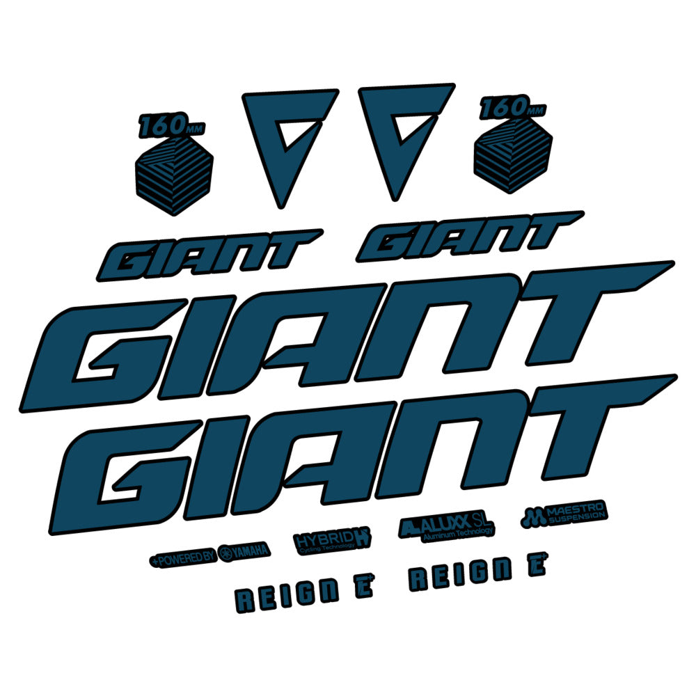 Stickers for Giant E-Bike Reign Advanced 2022-2023, Frame vinyl decals - Dark Lake