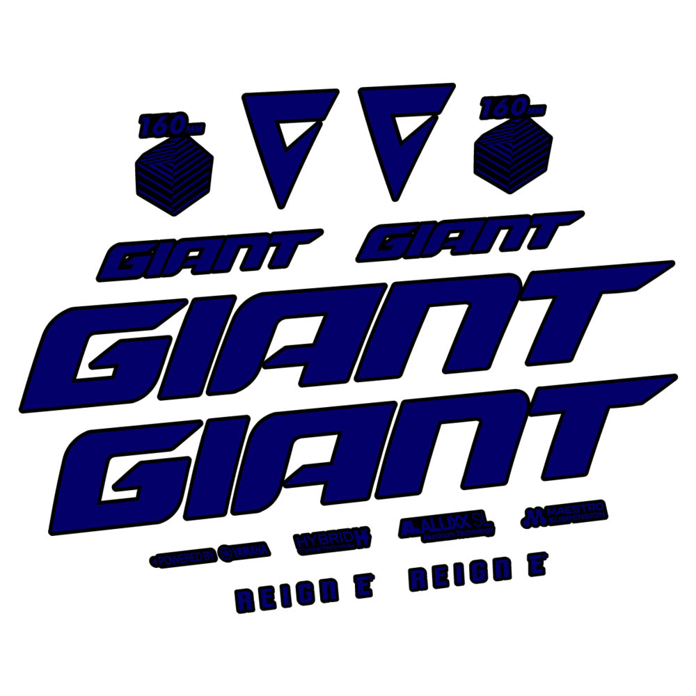 Stickers for Giant E-Bike Reign Advanced 2022-2023, Frame vinyl decals - Scandinavian Blue