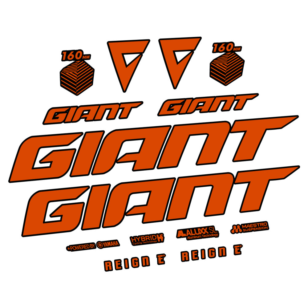 Stickers for Giant E-Bike Reign Advanced 2022-2023, Frame vinyl decals - Clay