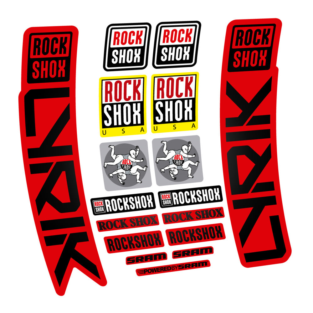Stickers for RockShox Lyrik 2027, Fork vinyl decals (v2) - Black