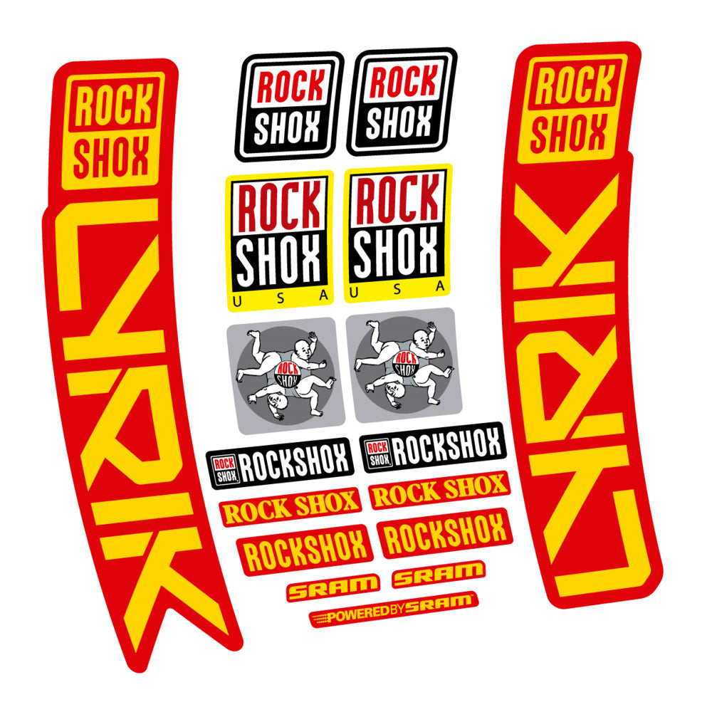 Stickers for RockShox Lyrik 2027, Fork vinyl decals (v2) - Banana Yellow