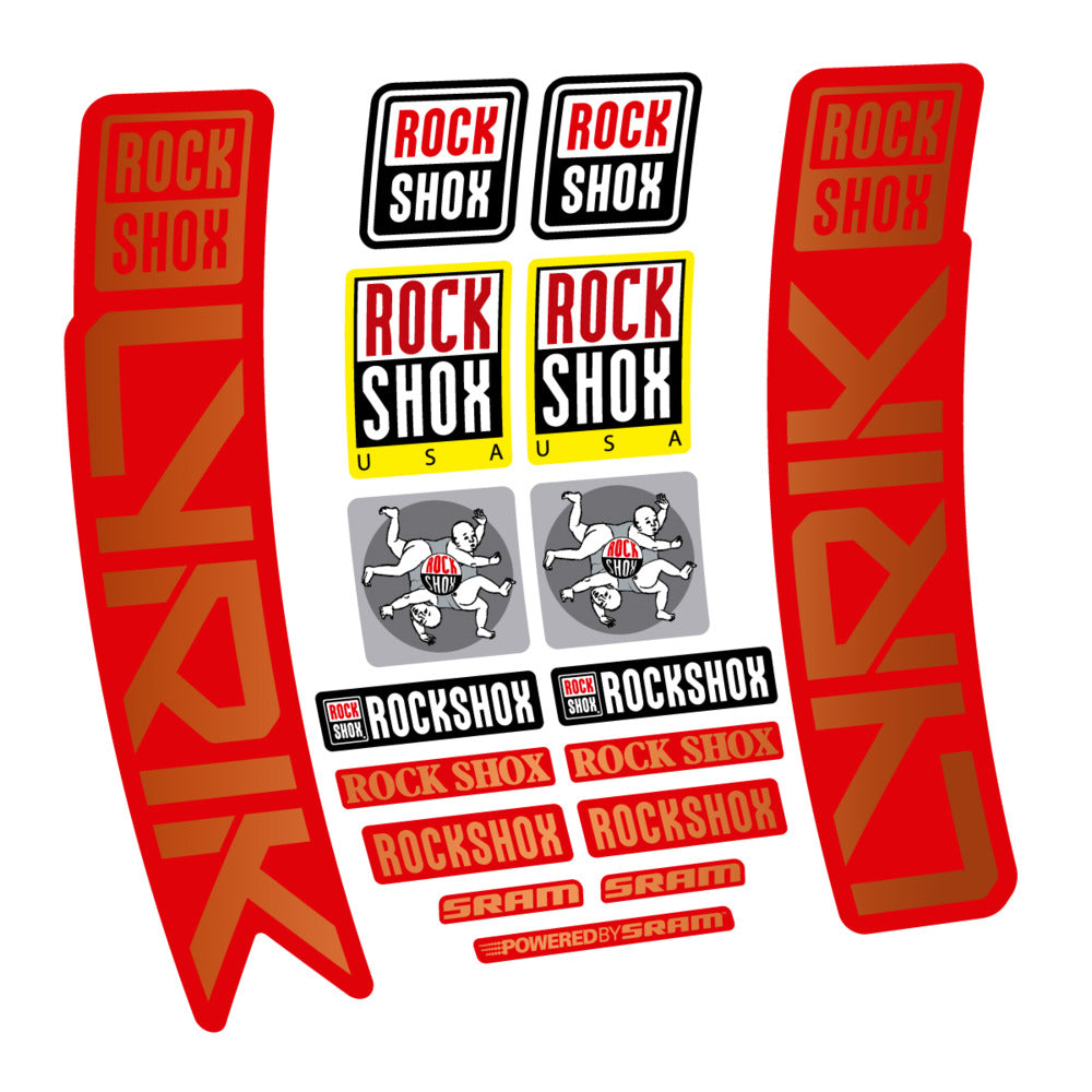 Stickers for RockShox Lyrik 2027, Fork vinyl decals (v2) - Bronze