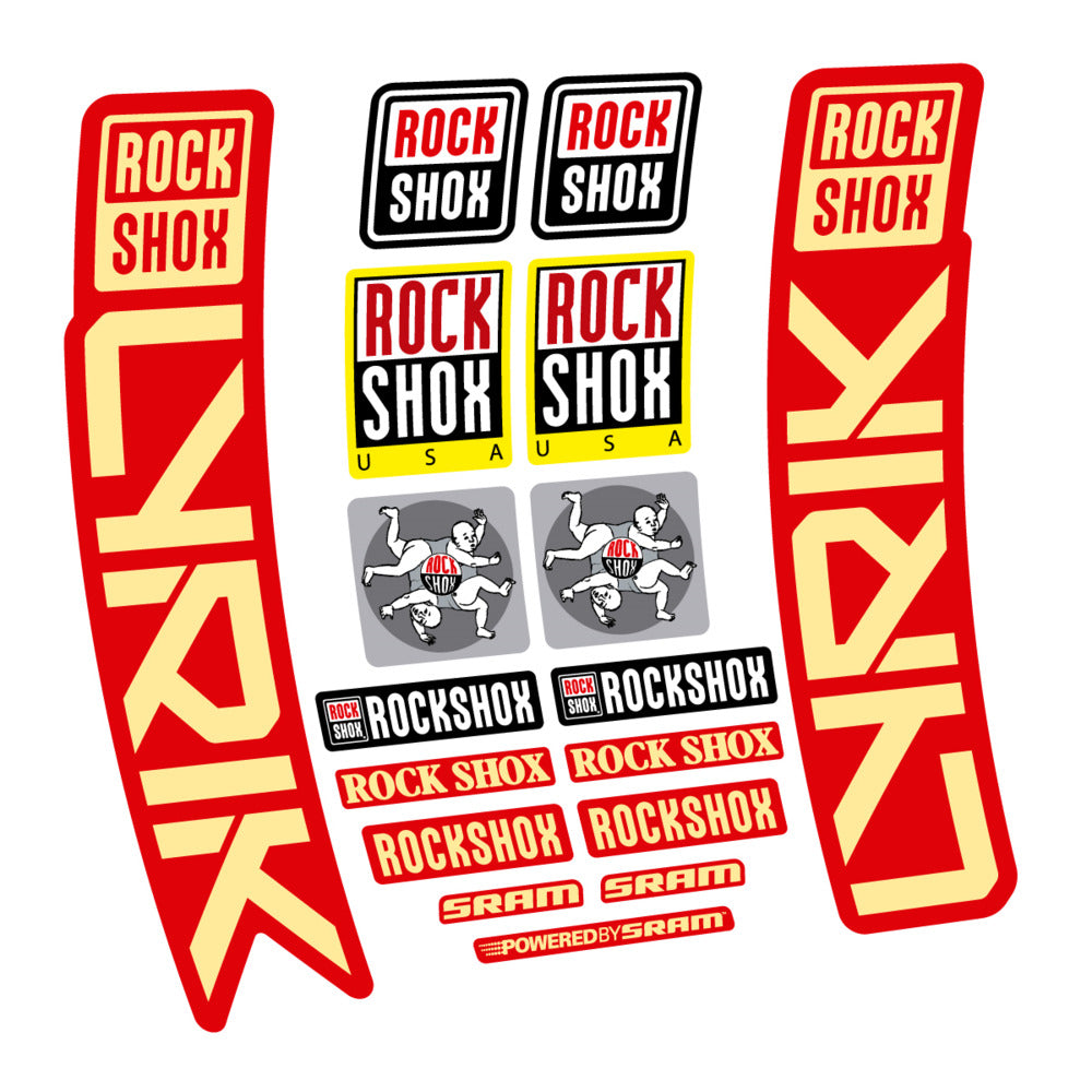 Stickers for RockShox Lyrik 2027, Fork vinyl decals (v2) - Cream