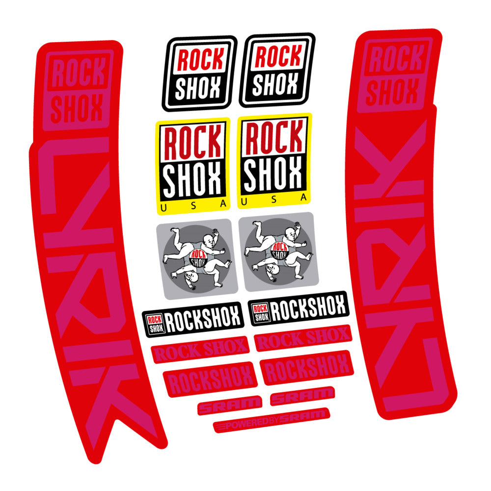 Stickers for RockShox Lyrik 2027, Fork vinyl decals (v2) - Dark Pink