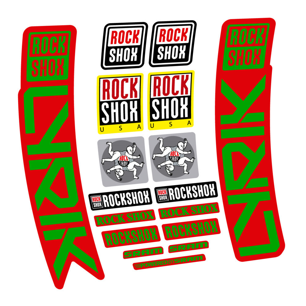 Stickers for RockShox Lyrik 2027, Fork vinyl decals (v2) - Green