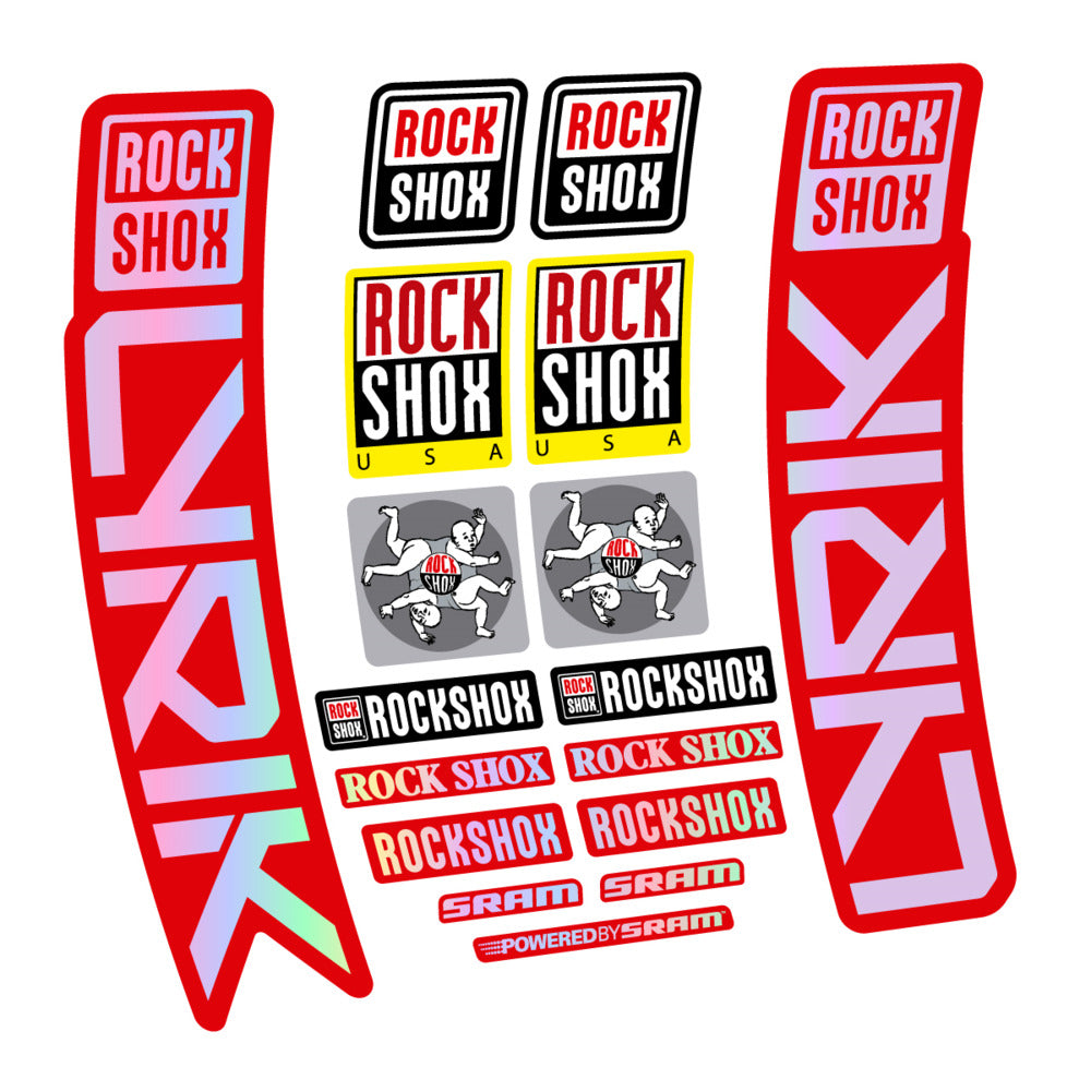 Stickers for RockShox Lyrik 2027, Fork vinyl decals (v2) - Hollographic
