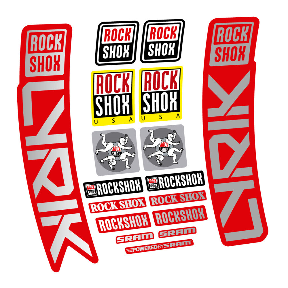 Stickers for RockShox Lyrik 2027, Fork vinyl decals (v2) - Light Silver