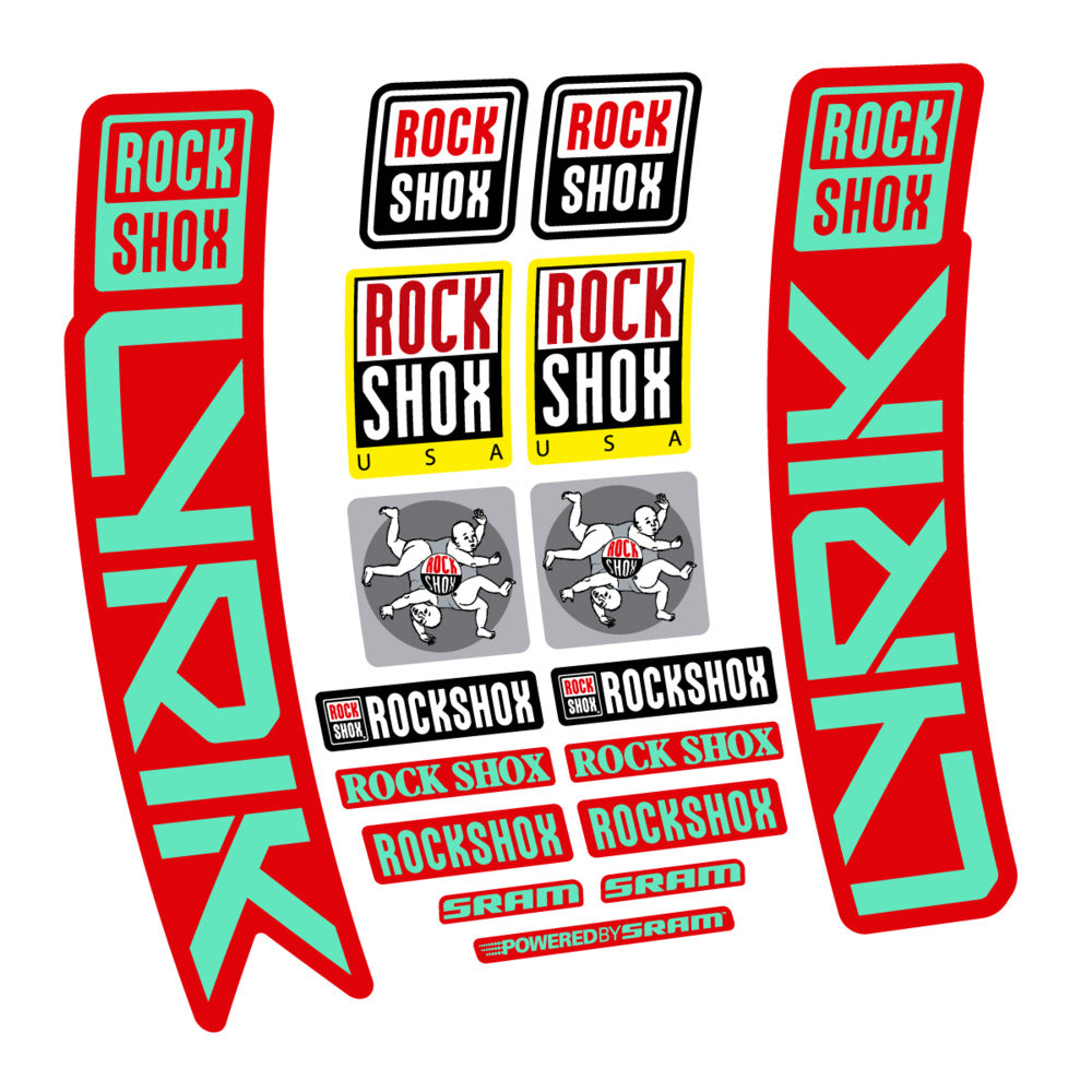 Stickers for RockShox Lyrik 2027, Fork vinyl decals (v2) - Mint