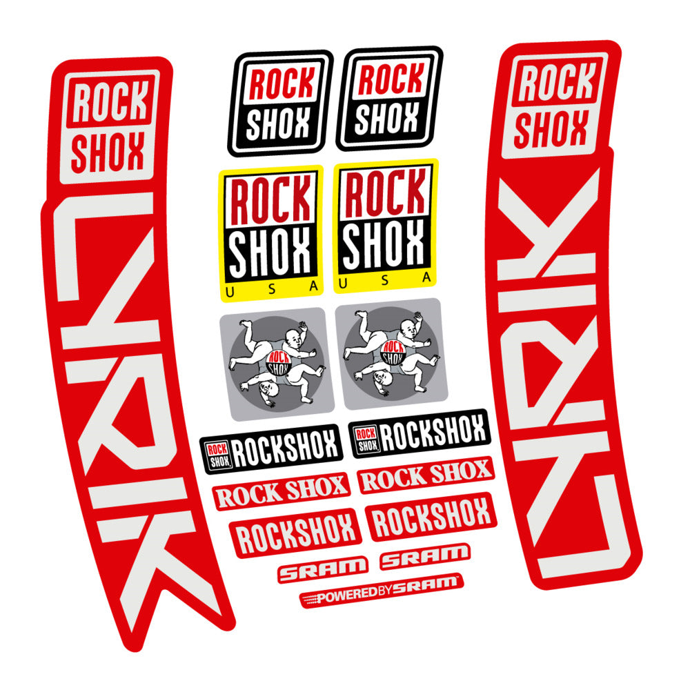 Stickers for RockShox Lyrik 2027, Fork vinyl decals (v2) - Pearl Grey