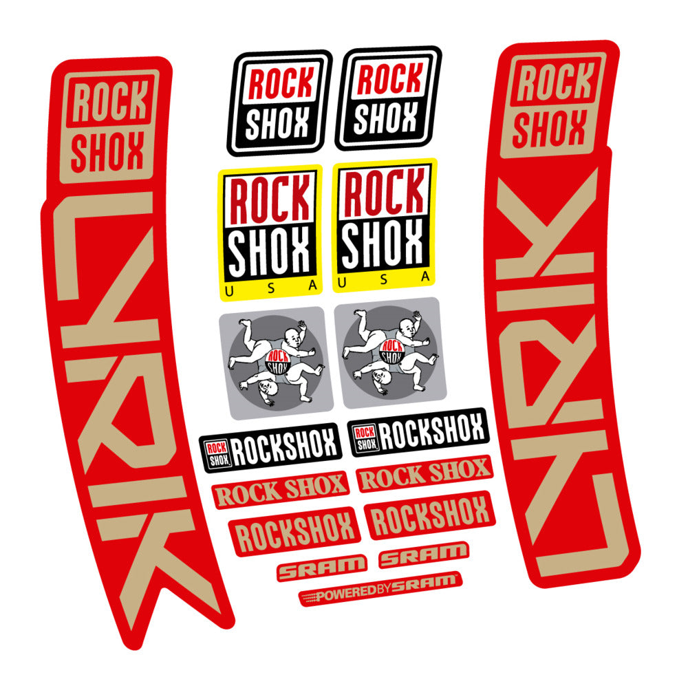 Stickers for RockShox Lyrik 2027, Fork vinyl decals (v2) - Sand