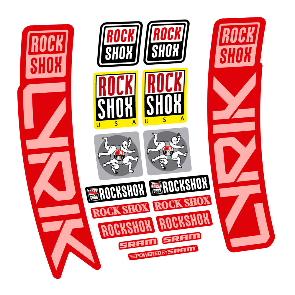 Stickers for RockShox Lyrik 2027, Fork vinyl decals (v2) - Salmon Pink