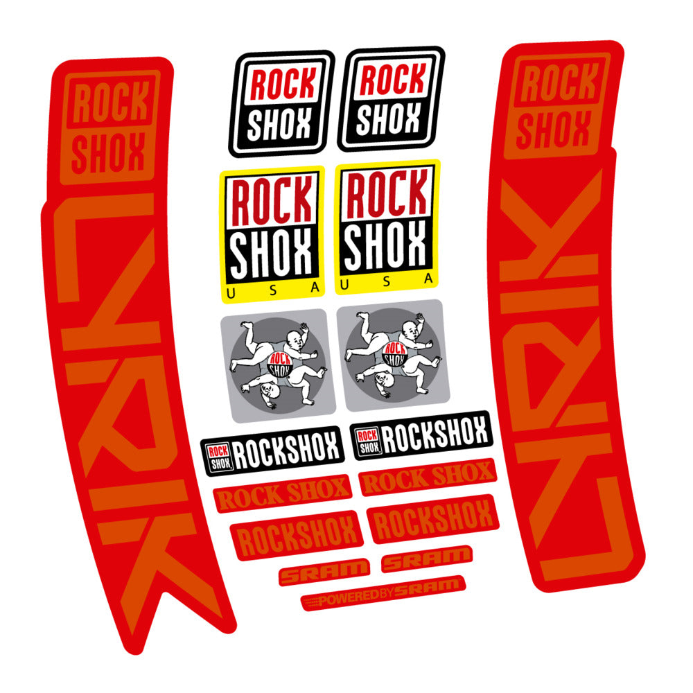 Stickers for RockShox Lyrik 2027, Fork vinyl decals (v2) - Clay