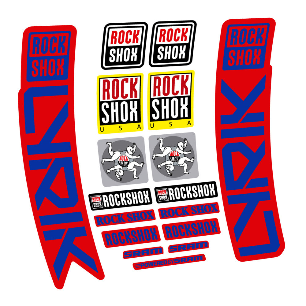 Stickers for RockShox Lyrik 2027, Fork vinyl decals (v2) - Ultramarine Blue