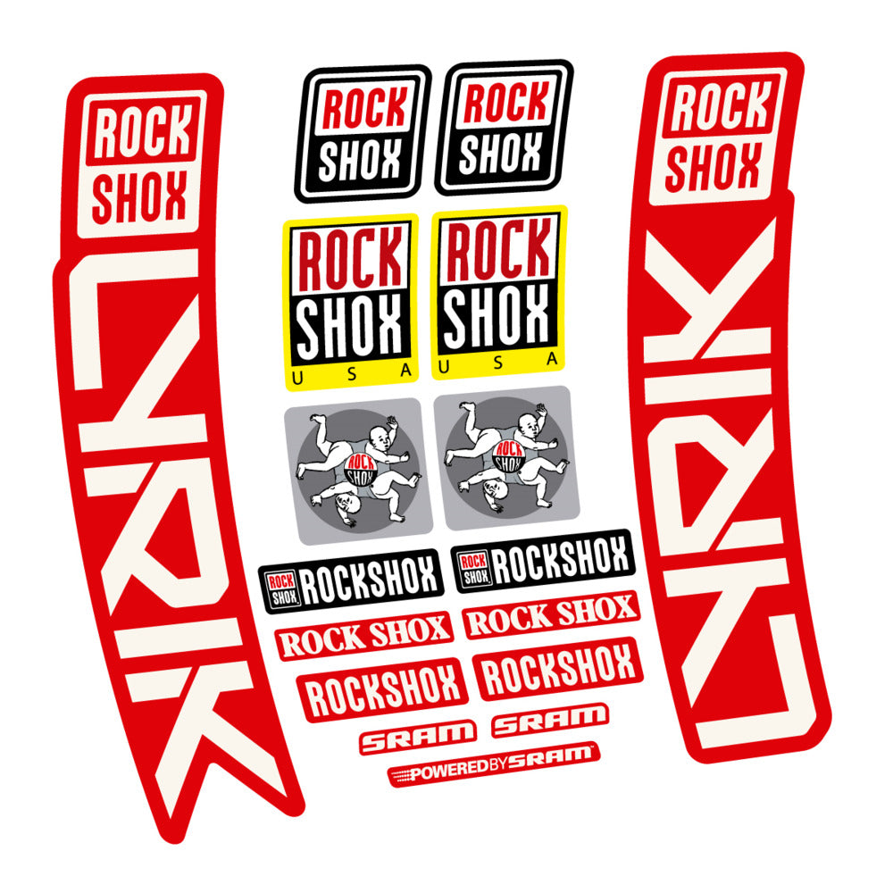 Stickers for RockShox Lyrik 2027, Fork vinyl decals (v2) - Bone White
