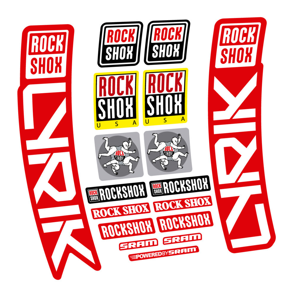 Stickers for RockShox Lyrik 2027, Fork vinyl decals (v2) - White