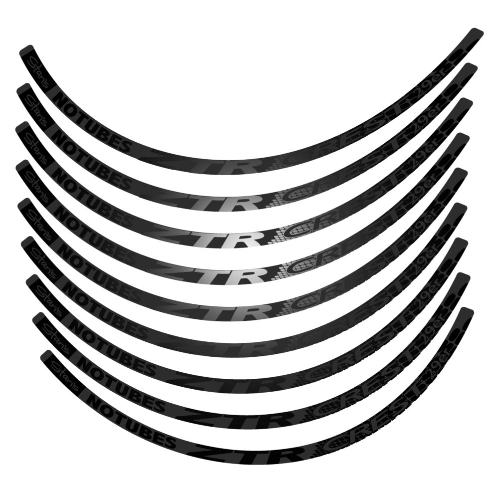 Stickers for Notubes ZTR Crest 29 MTB, Mountain Wheel vinyl decals - Black