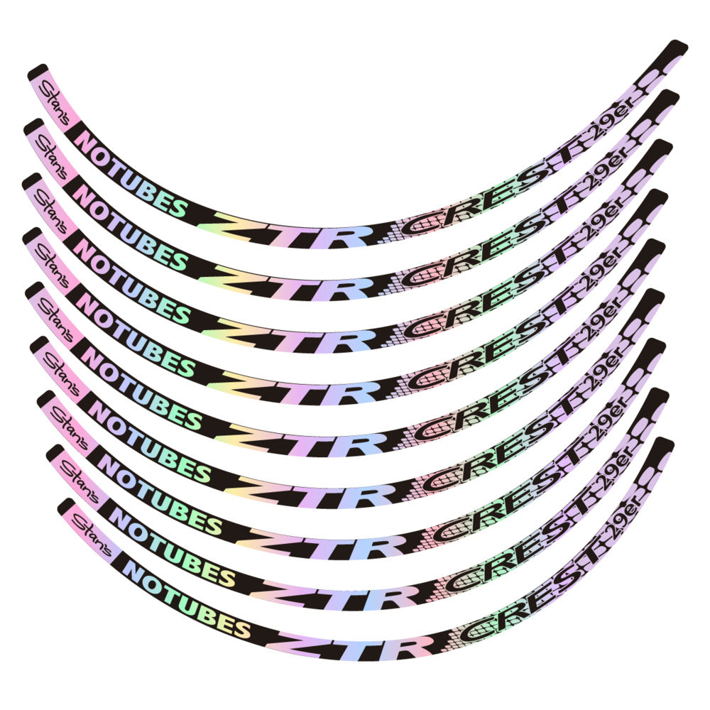 Stickers for Notubes ZTR Crest 29 MTB, Mountain Wheel vinyl decals - Hollographic