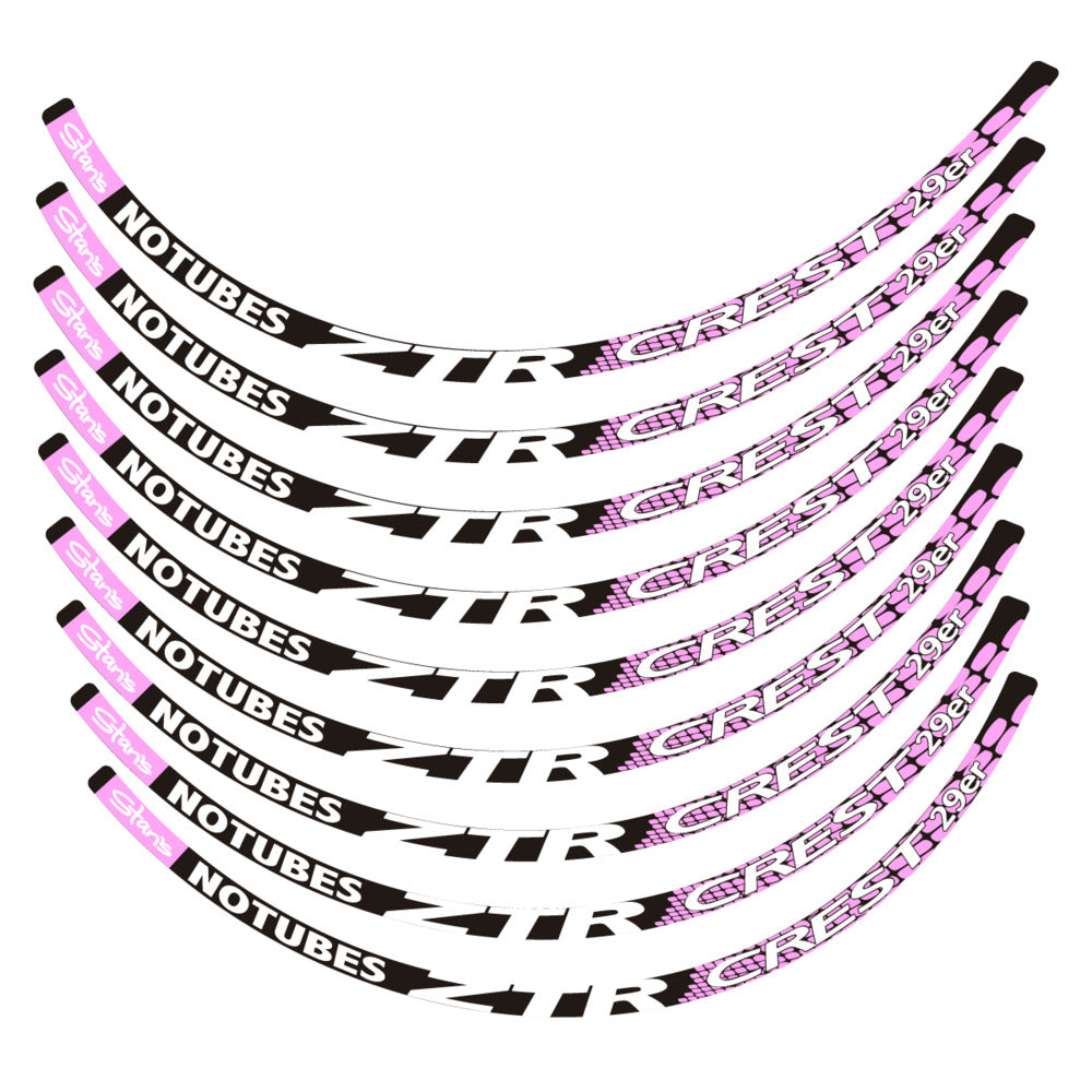 Stickers for Notubes ZTR Crest 29 MTB, Mountain Wheel vinyl decals - Light Lilac