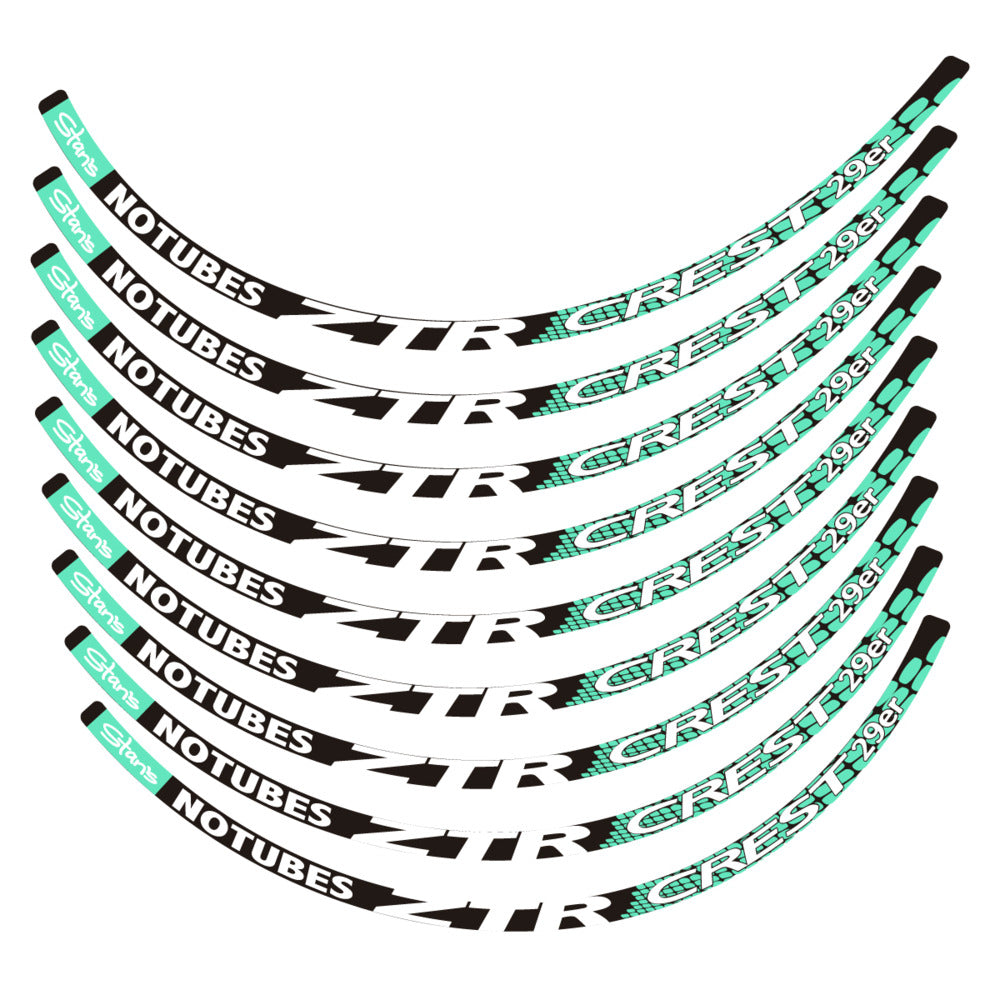 Stickers for Notubes ZTR Crest 29 MTB, Mountain Wheel vinyl decals - Mint