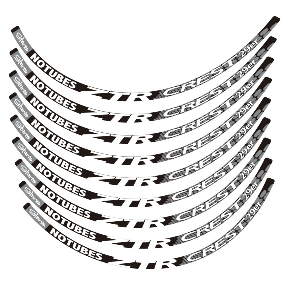 Stickers for Notubes ZTR Crest 29 MTB, Mountain Wheel vinyl decals - Traffic Grey