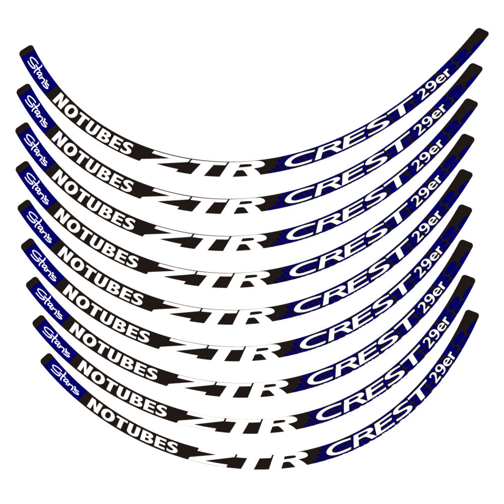 Stickers for Notubes ZTR Crest 29 MTB, Mountain Wheel vinyl decals - Scandinavian Blue
