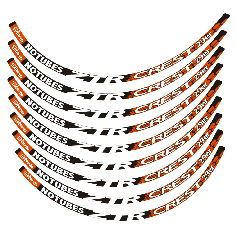 Stickers for Notubes ZTR Crest 29 MTB, Mountain Wheel vinyl decals - Clay