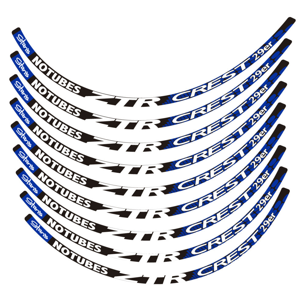 Stickers for Notubes ZTR Crest 29 MTB, Mountain Wheel vinyl decals - Ultramarine Blue