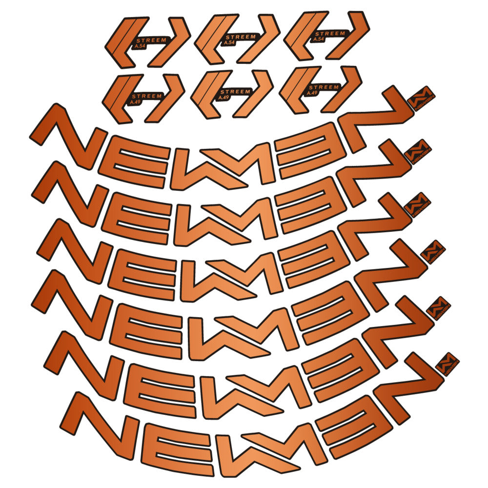 Stickers for Newmen Streem Allround A.49/A.54, Road Wheel vinyl decals - Bronze