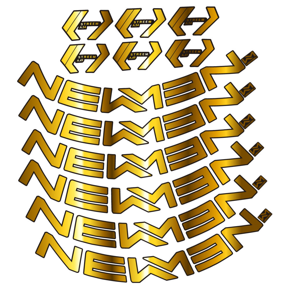 Stickers for Newmen Streem Allround A.49/A.54, Road Wheel vinyl decals - Chrome Gold