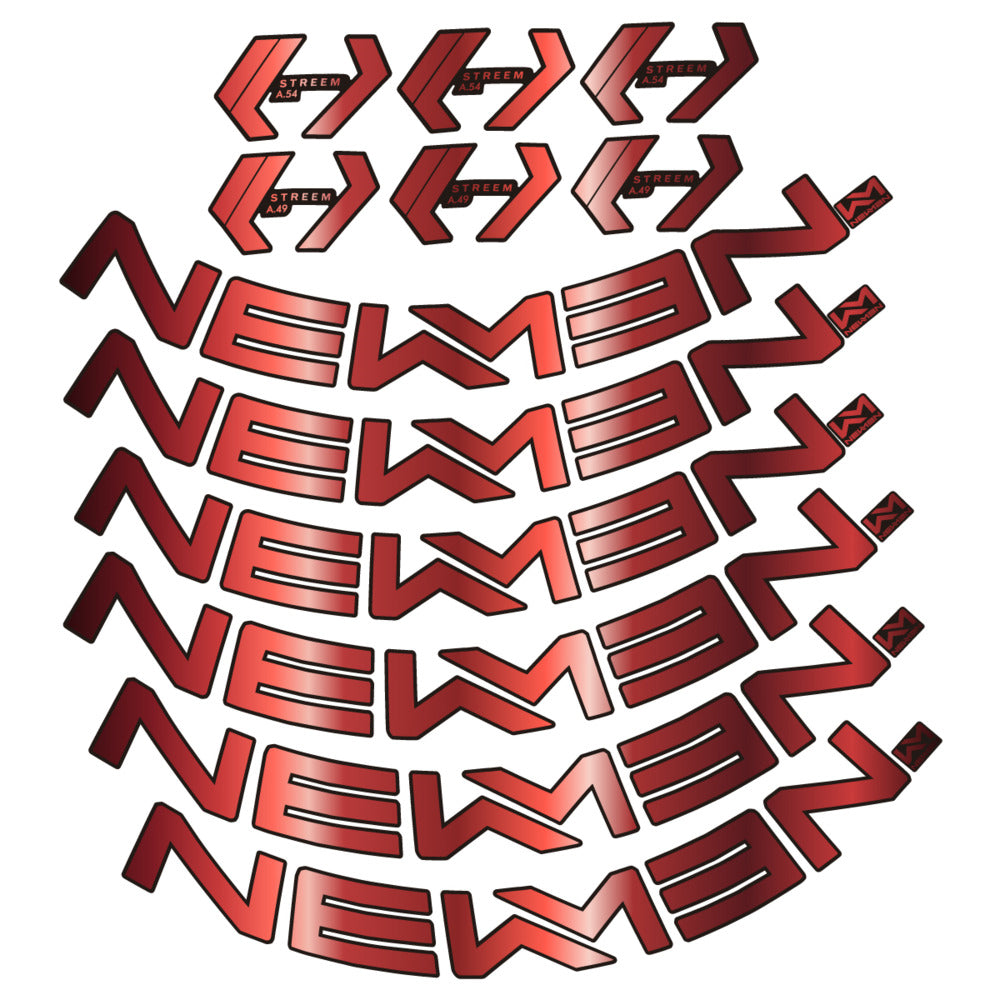 Stickers for Newmen Streem Allround A.49/A.54, Road Wheel vinyl decals - Copper
