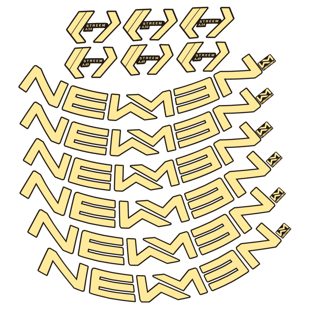 Stickers for Newmen Streem Allround A.49/A.54, Road Wheel vinyl decals - Cream