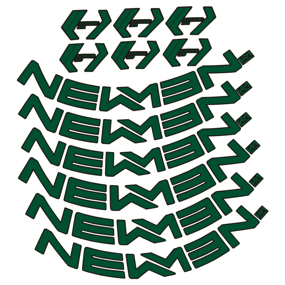 Stickers for Newmen Streem Allround A.49/A.54, Road Wheel vinyl decals - Dark Green
