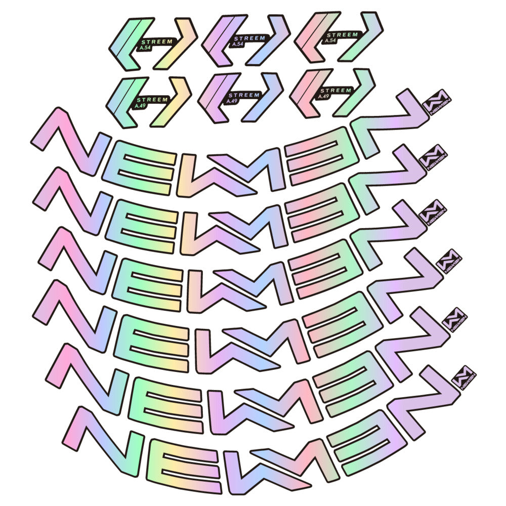 Stickers for Newmen Streem Allround A.49/A.54, Road Wheel vinyl decals - Hollographic