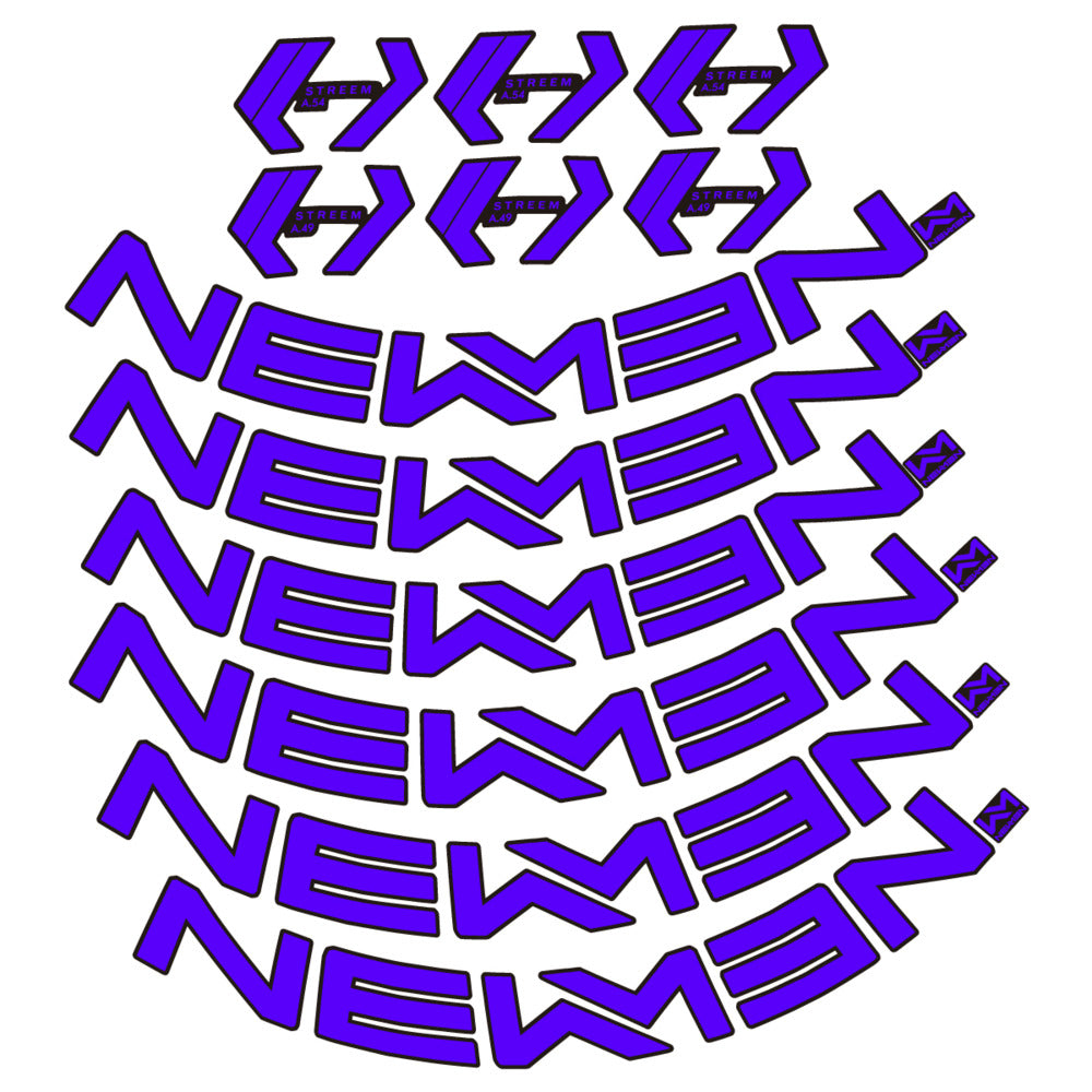 Stickers for Newmen Streem Allround A.49/A.54, Road Wheel vinyl decals - Reflex Blue