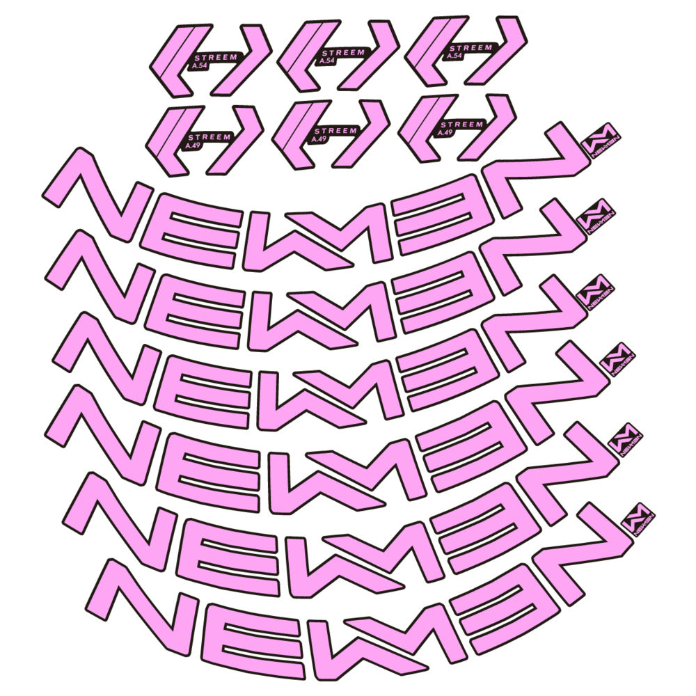 Stickers for Newmen Streem Allround A.49/A.54, Road Wheel vinyl decals - Light Lilac