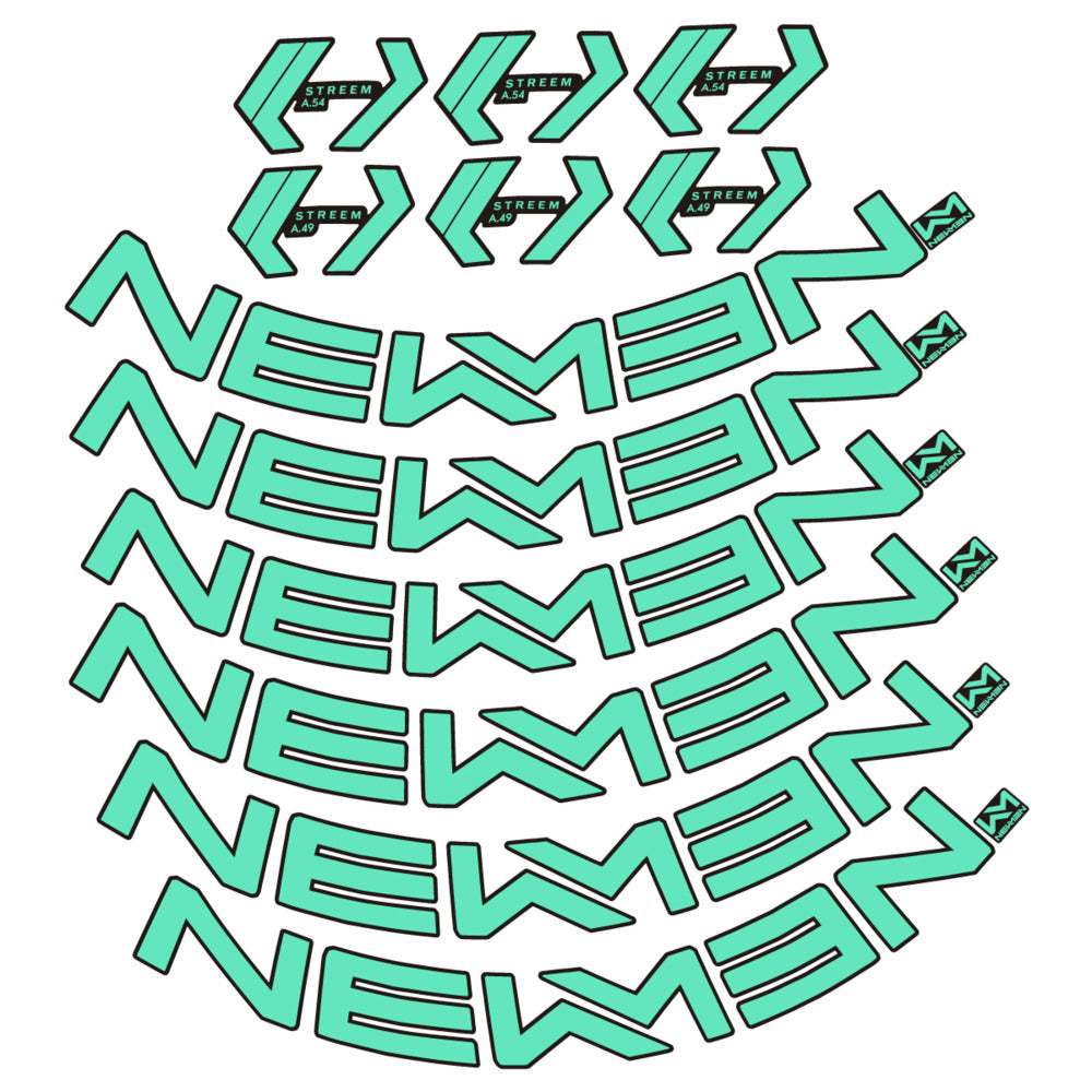 Stickers for Newmen Streem Allround A.49/A.54, Road Wheel vinyl decals - Mint