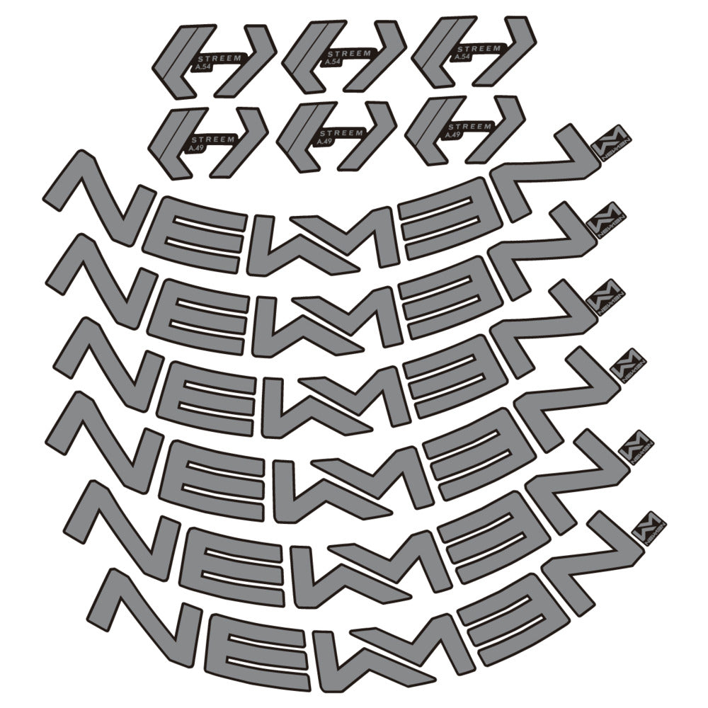 Stickers for Newmen Streem Allround A.49/A.54, Road Wheel vinyl decals - Traffic Grey