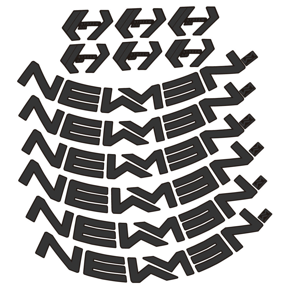 Stickers for Newmen Streem Allround A.49/A.54, Road Wheel vinyl decals - Very Dark Grey