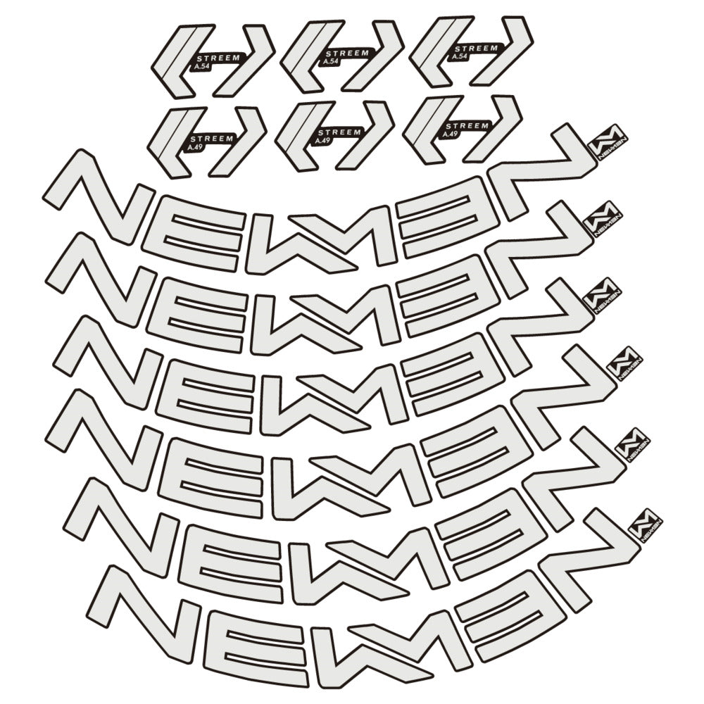 Stickers for Newmen Streem Allround A.49/A.54, Road Wheel vinyl decals - Pearl Grey