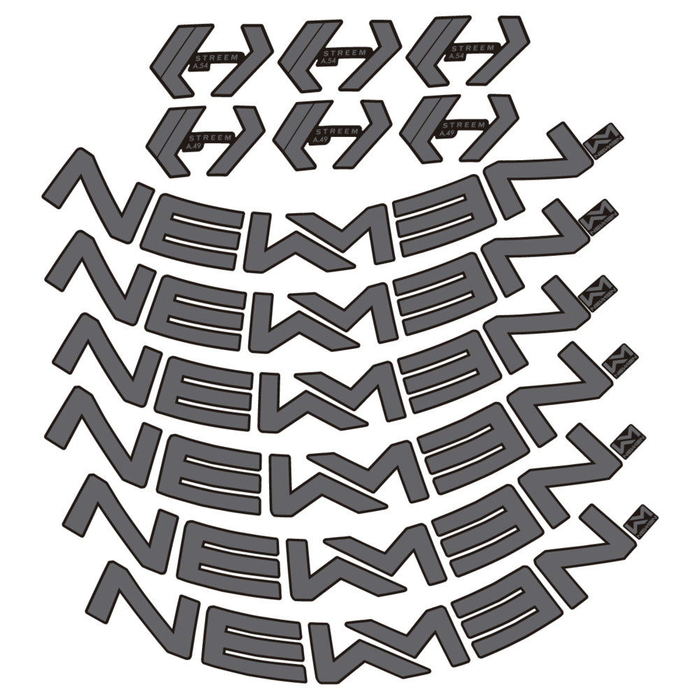 Stickers for Newmen Streem Allround A.49/A.54, Road Wheel vinyl decals - Medium Grey