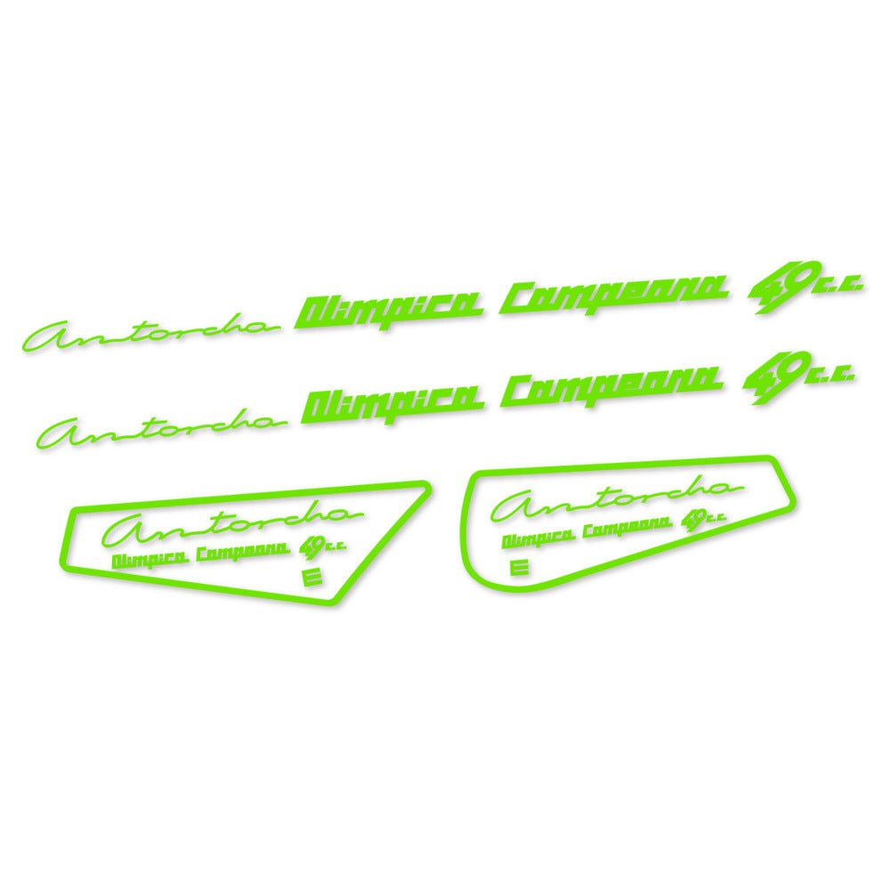 Stickers for Derbi Antorcha moto antigua, Frame vinyl decals - Apple Green