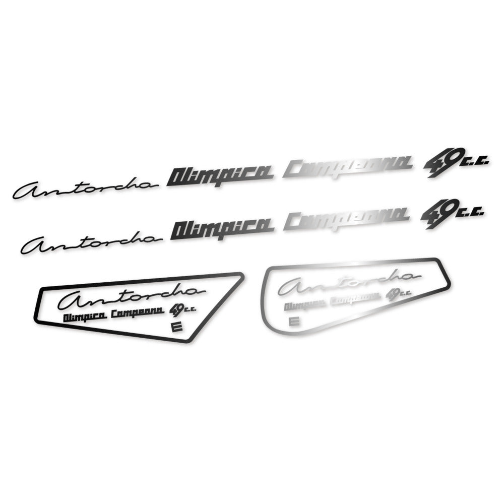Stickers for Derbi Antorcha moto antigua, Frame vinyl decals - Black