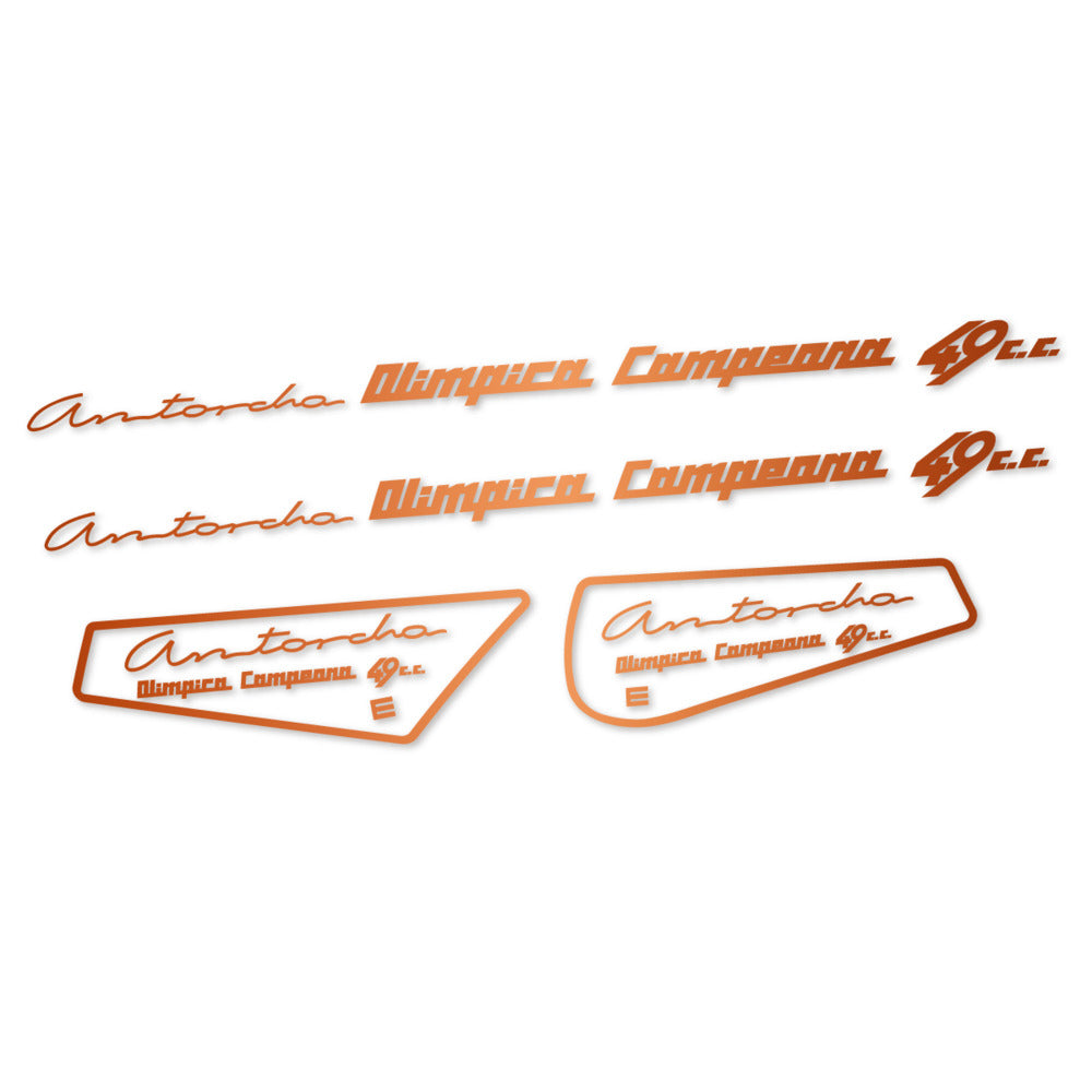 Stickers for Derbi Antorcha moto antigua, Frame vinyl decals - Bronze
