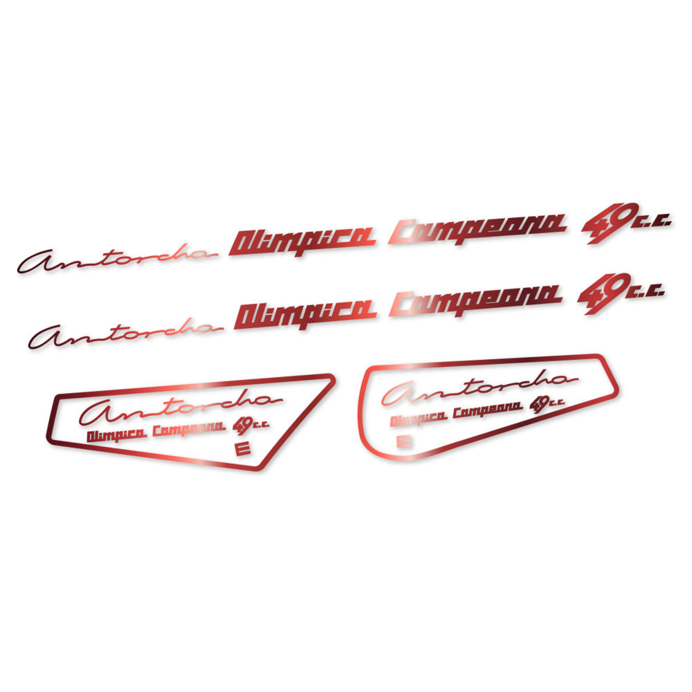 Stickers for Derbi Antorcha moto antigua, Frame vinyl decals - Copper